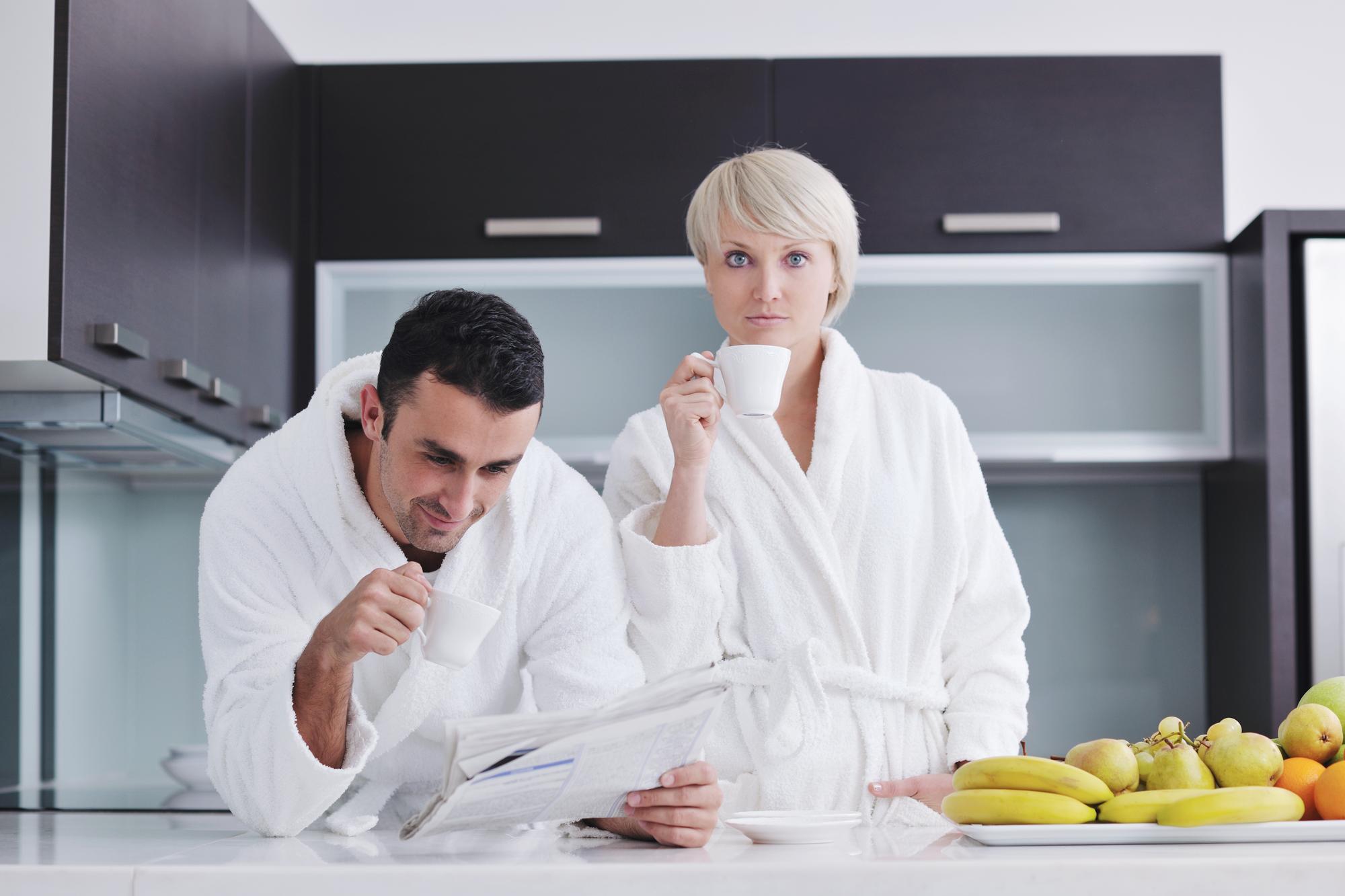 Consultation in modern kitchen